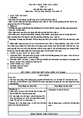 Giáo án Âm nhạc Lớp 7 (Sách Kết nối tri thức) - Chủ đề 5 Nhịp điệu mùa xuân - Năm học 2022-2023